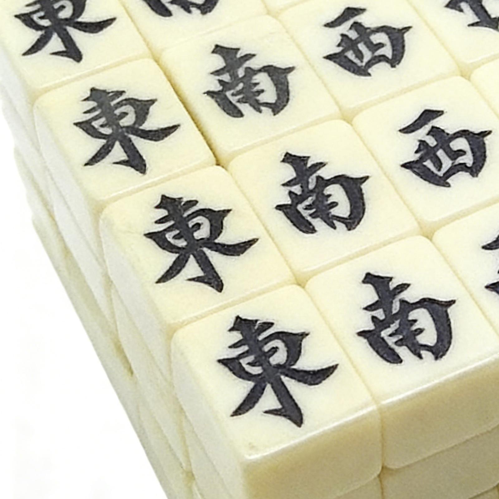 Board Game Mahjong - Çin Mahjong Oyun Seti 144 Beyaz