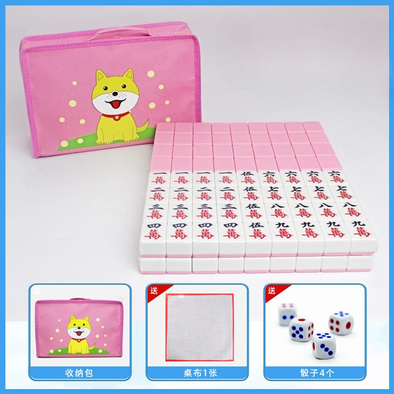 Board Game Mahjong - 24mm Ev Mahjong Karo El Sürtme
