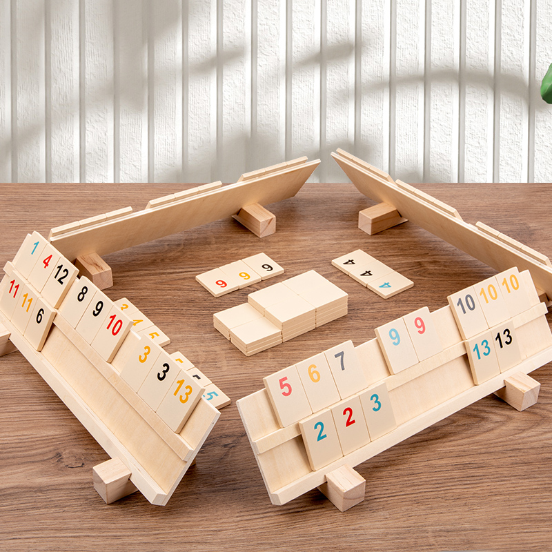 Board Game Mahjong - Ahşap hızlı hareketli kiremit klasik kurulu