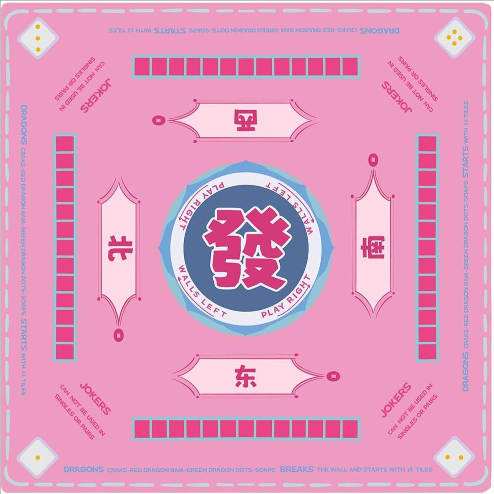 Board Game Mahjong - Yüksek Kaliteli Kalın Kauçuk Mahjong Matı