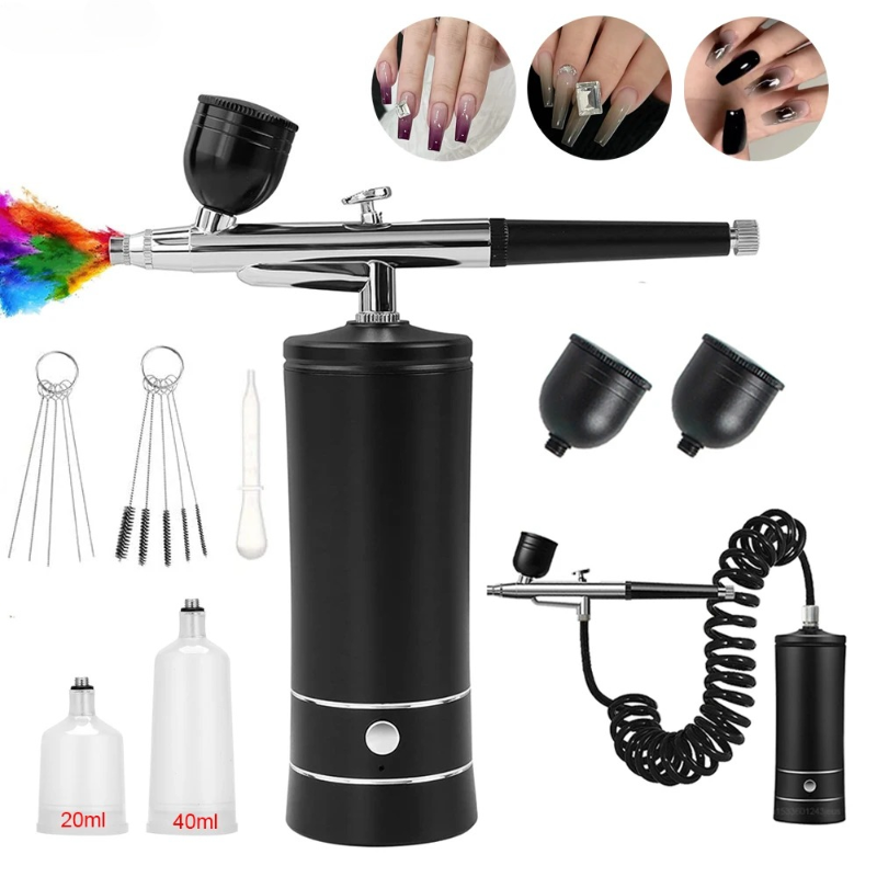 Miniature Painting Set - Kompresörlü Mini Airbrush ile Airbrush Tırnak
