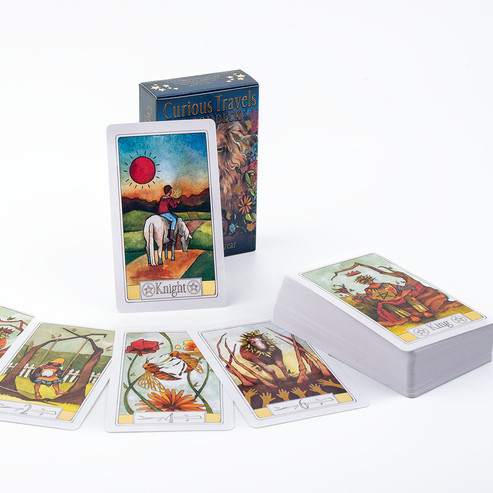 Board Game Illustration - Meraklı Seyahatlar Tarot 10.3*6 cm Büyüleyici