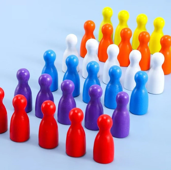 100 Adet Renkli Ahşap Satranç  - Board Game Illustration incelemesi ve fiyatı