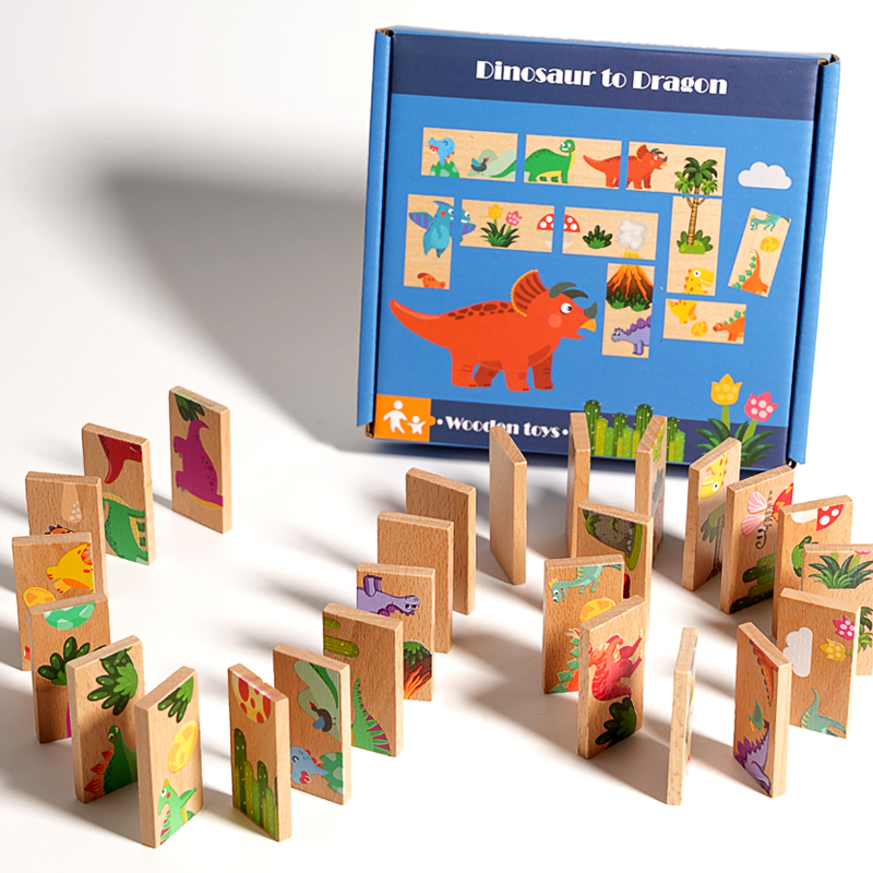 Ahşap Dinozor Domino Eşleştirm - Board Game Oath incelemesi ve fiyatı