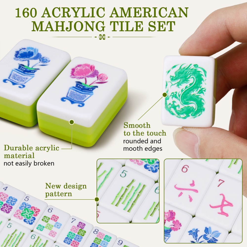 Açık Yeşil Lüks Amerikan Mahjo - Board Game Mahjong incelemesi ve fiyatı