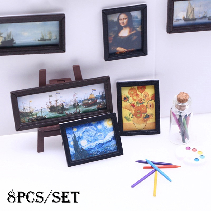 8 adet/takım 1:12 Evcilik Miny - Miniature Painting Set incelemesi ve fiyatı