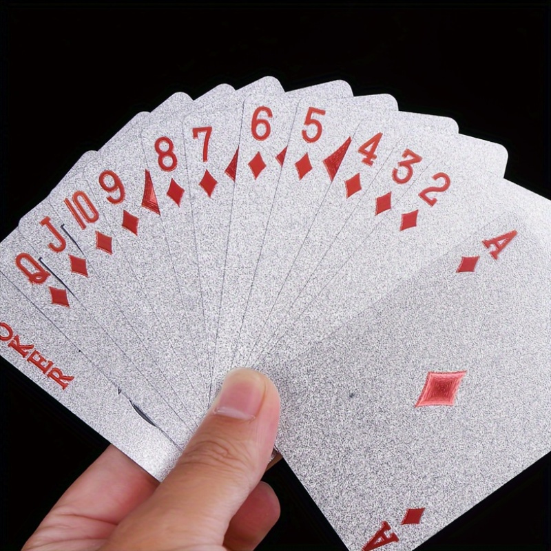Gümüş Folyo Oyun Kartları Poke - Board Game Illustration incelemesi ve fiyatı