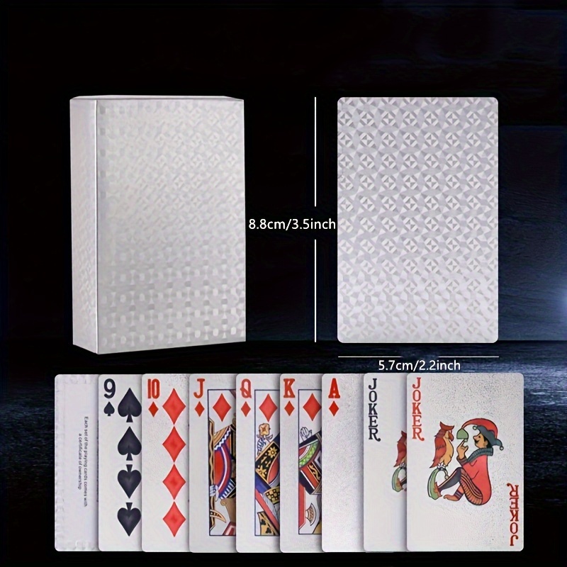Gümüş Folyo Oyun Kartları Poke - Board Game Illustration incelemesi ve fiyatı